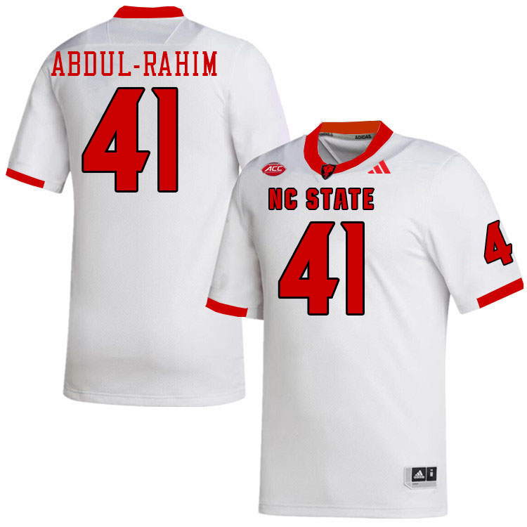 Men #41 Keyaan Abdul-Rahim NC State Wolfpack College Football Jerseys Stitched-White